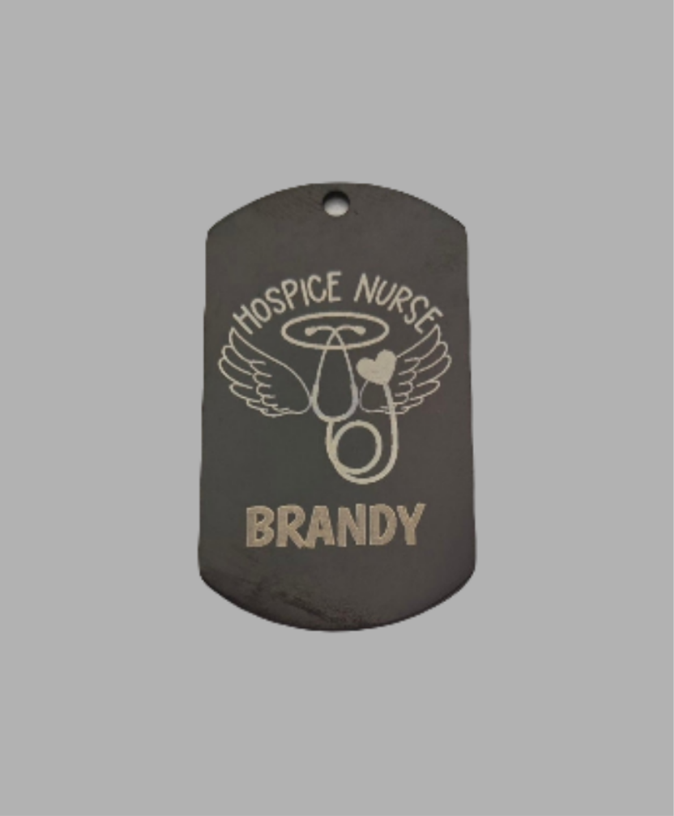 Personalized Military-Style Pendant – Custom Laser Engraved Dog Tag Necklace | Double-Sided Design