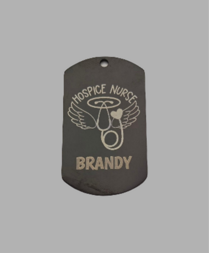Personalized Military-Style Pendant – Custom Laser Engraved Dog Tag Necklace | Double-Sided Design