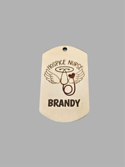 Personalized Military-Style Pendant – Custom Laser Engraved Dog Tag Necklace | Double-Sided Design