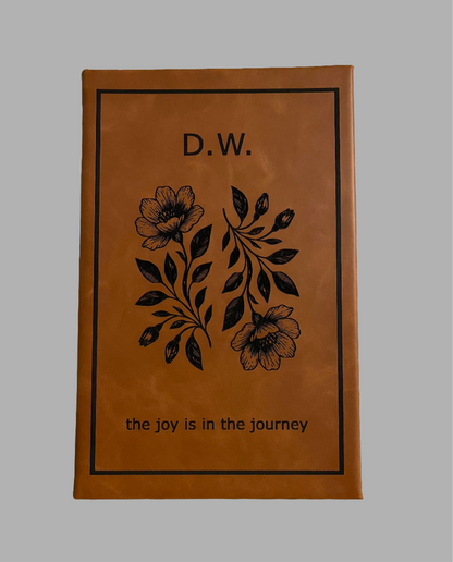 Custom Engraved Leatherette Journal – 5¼" x 8¼" Personalized Notebook