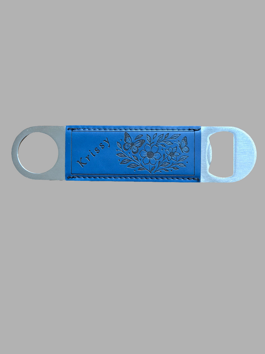 Custom Laser Engraved Leatherette Bottle Opener – Personalized Design