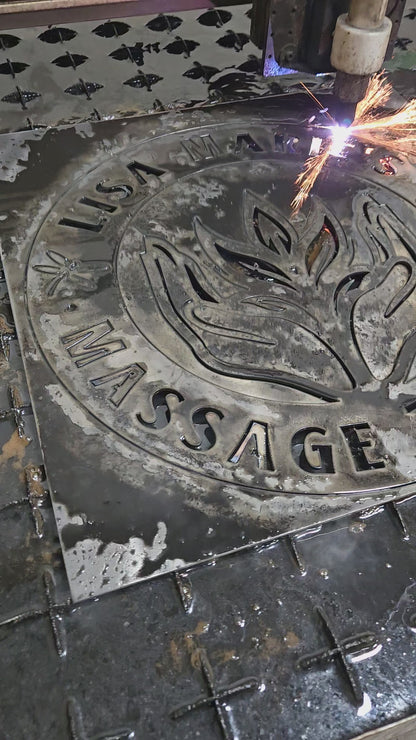 Custom Plasma-Cut Steel Sign – Powder Coated Metal Wall Art for Home, Business, or Gifts