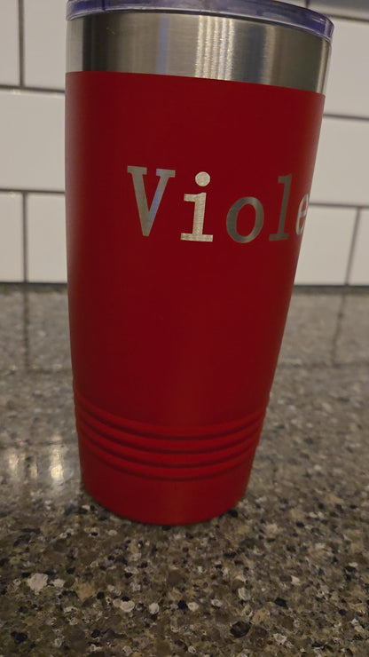 20oz Custom Engraved Stainless Steel Tumbler – Personalized Gift