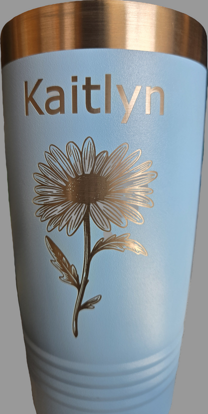 20oz Custom Engraved Stainless Steel Tumbler – Personalized Gift