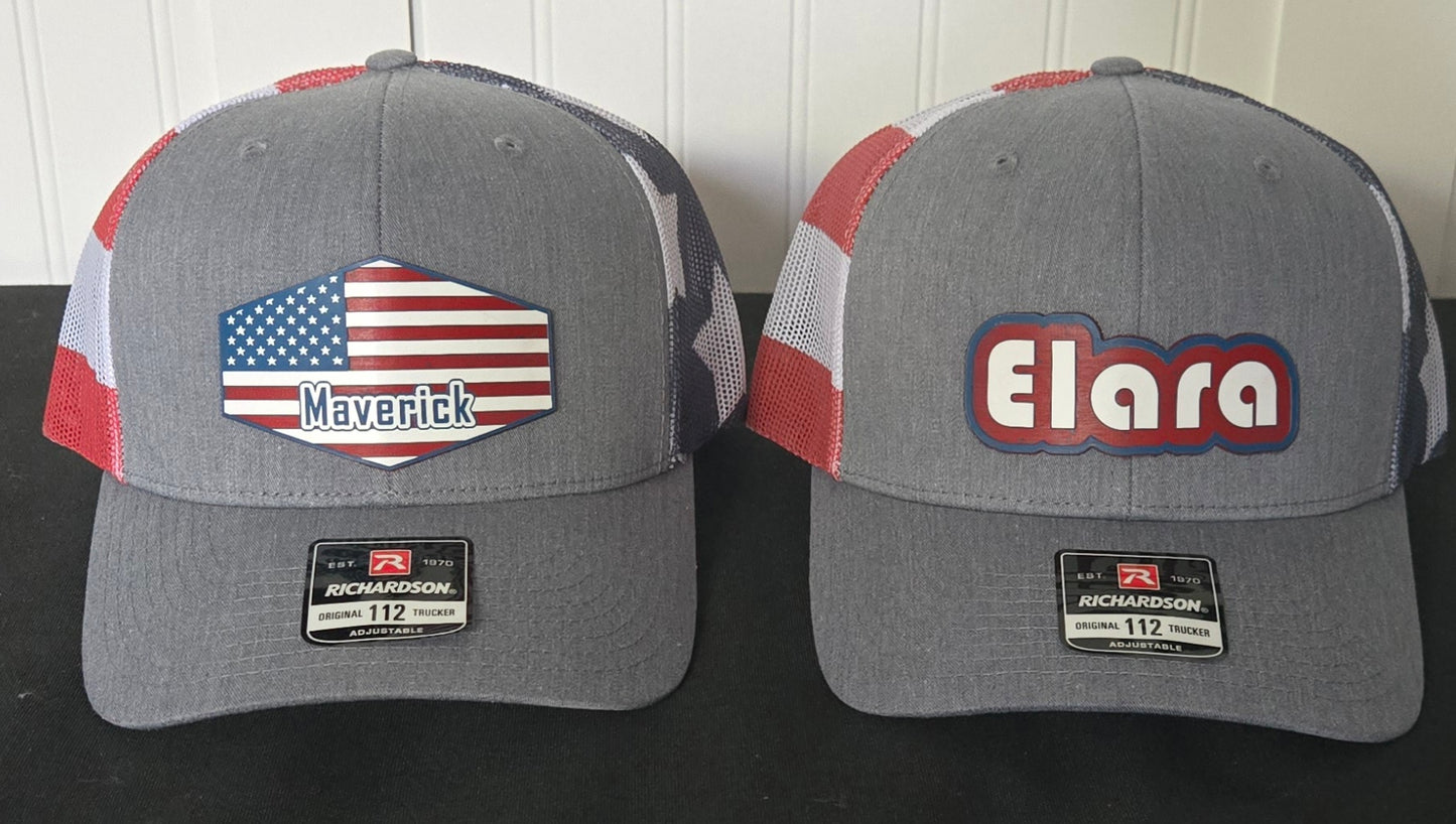 Custom Leatherette or Acrylic Patch Hat